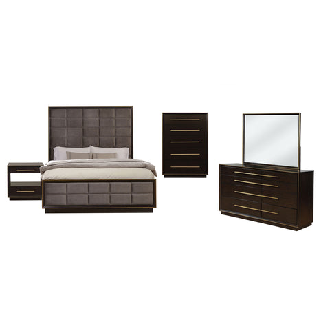 Gwyneth 5-piece California King Bedroom Set PeppercornSmoked Peppercorn