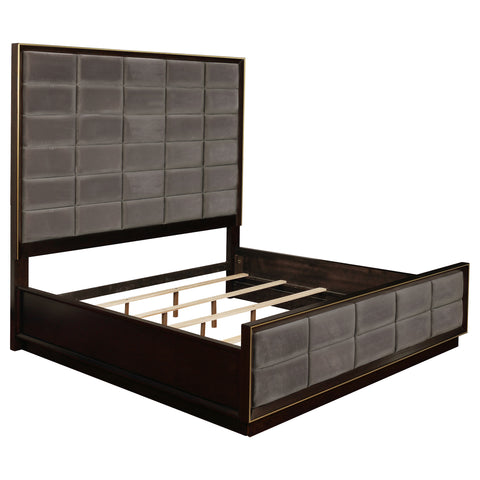 Gwyneth 77-inch Queen Panel Bed Smoked PeppercornSmoked Peppercorn