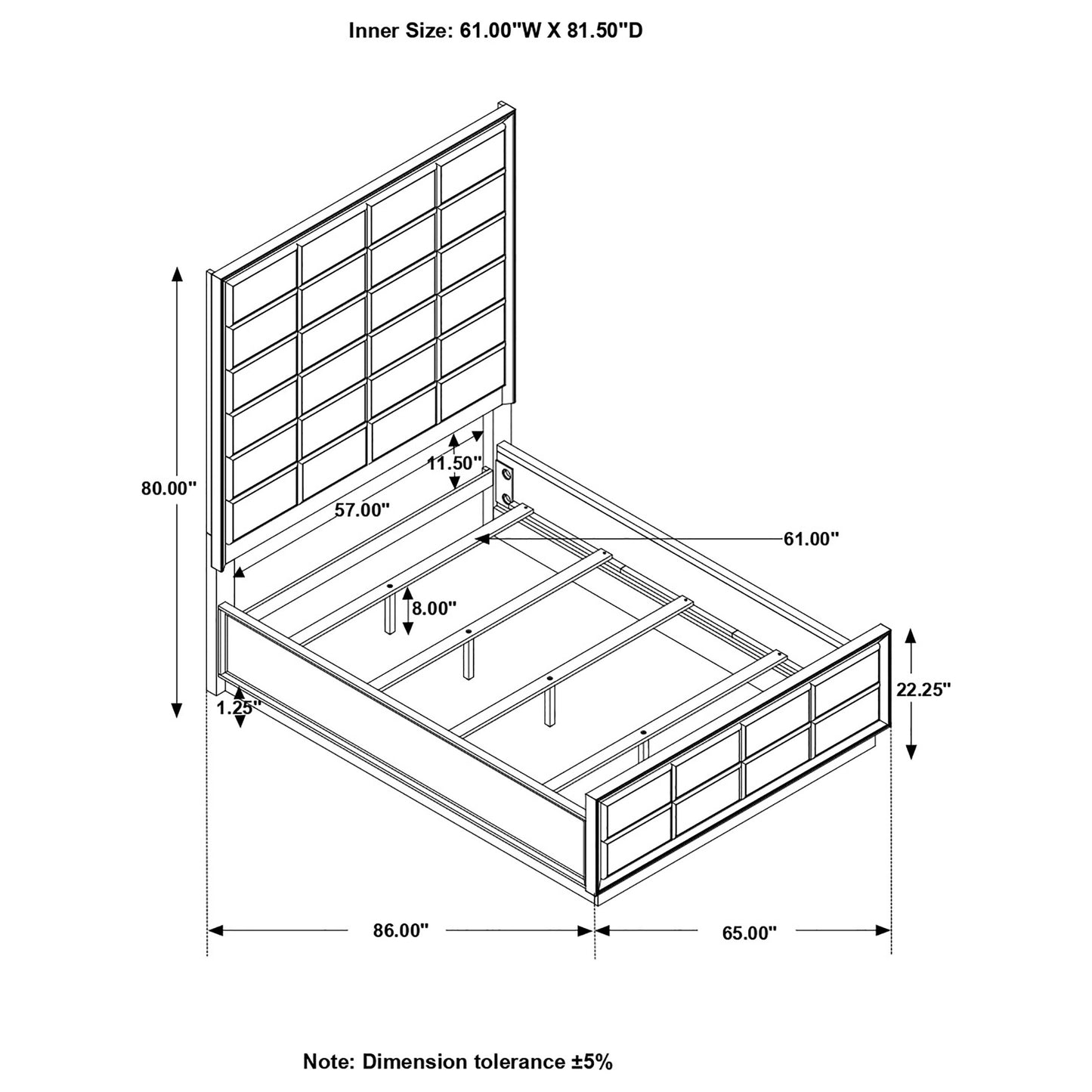 queen bed