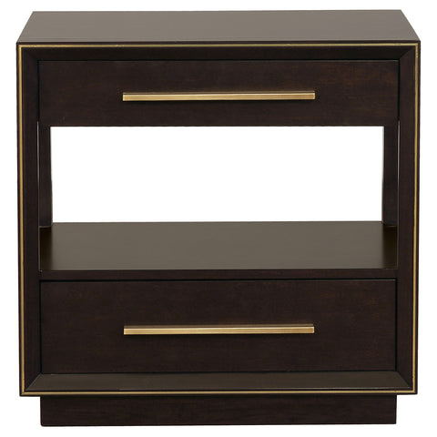 Gwyneth 2-drawer Nightstand Smoked PeppercornSmoked Peppercorn
