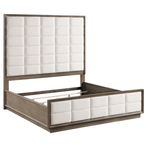 Gwyneth 5-piece Eastern King Bedroom Set Washed OakTaupe Oak