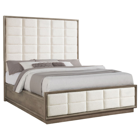 Gwyneth 77-inch California King Panel Bed Washed OakTaupe Oak