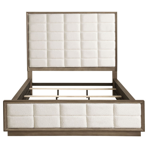 Gwyneth 77-inch California King Panel Bed Washed OakTaupe Oak