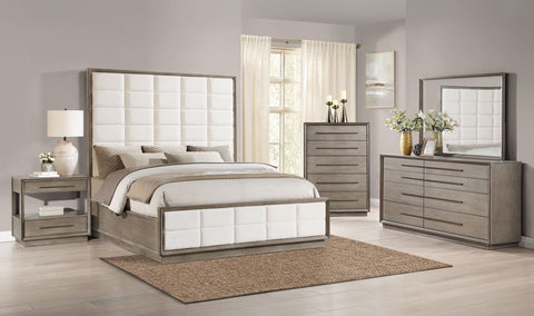 Gwyneth 5-piece Queen Bedroom Set Washed OakTaupe Oak