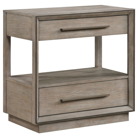 Gwyneth 5-piece Queen Bedroom Set Washed OakTaupe Oak