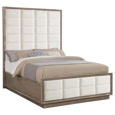 Gwyneth 77-inch Queen Panel Bed Washed OakTaupe Oak
