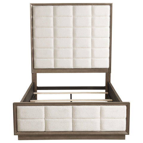 Gwyneth 77-inch Queen Panel Bed Washed OakTaupe Oak