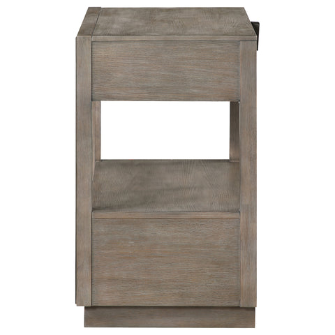 Gwyneth 2-drawer Nightstand Bedside Table Washed OakTaupe Oak