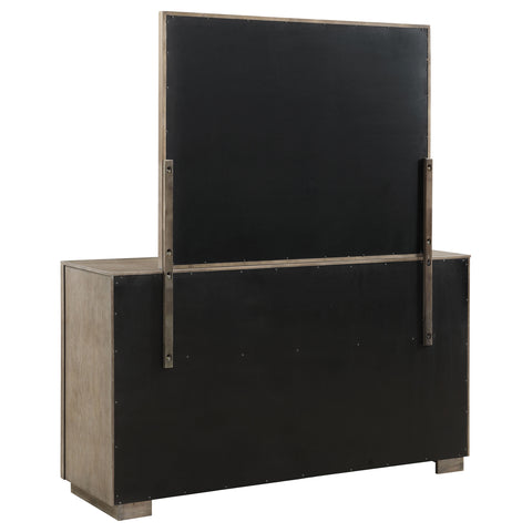 Gwyneth 8-drawer Dresser and Mirror Washed OakTaupe Oak
