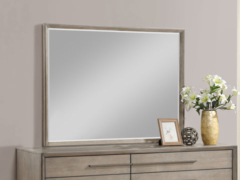 Gwyneth Dresser Mirror Washed OakTaupe Oak