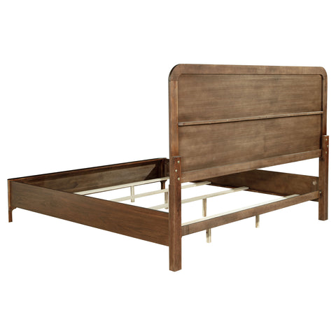 Danbrook 57-inch Upholstered Eastern King Panel Bed WalnutWalnut