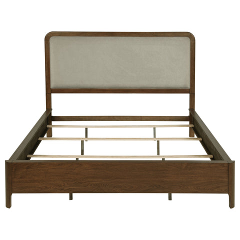 Danbrook 57-inch Upholstered California King Panel Bed WalnutWalnut