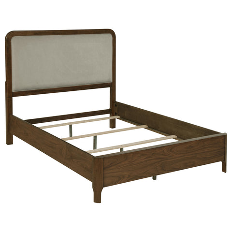 Danbrook 57-inch Upholstered Queen Panel Bed WalnutWalnut