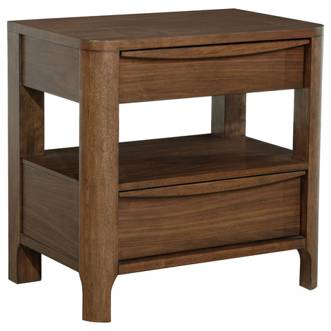Danbrook 2-drawer Nightstand Bedside Table WalnutWalnut