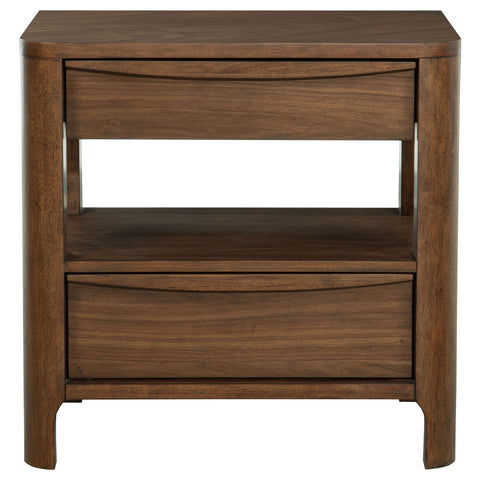 Danbrook 2-drawer Nightstand Bedside Table WalnutWalnut