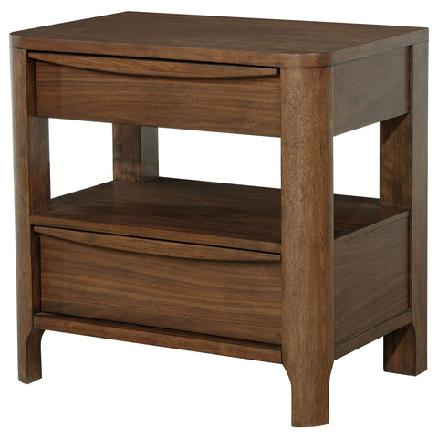 Danbrook 2-drawer Nightstand Bedside Table WalnutWalnut