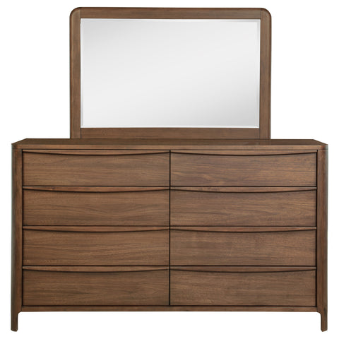 Danbrook 8-drawer Dresser and Mirror WalnutWalnut