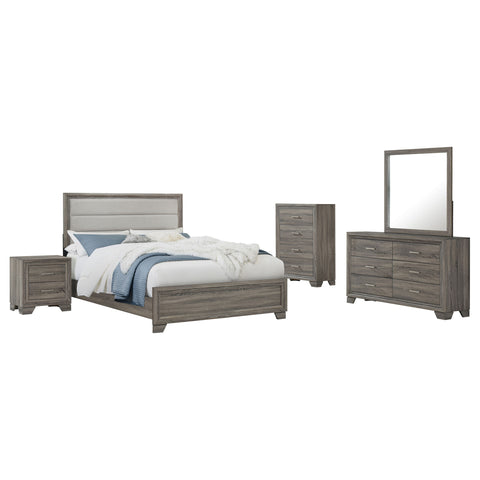 Umbridge 5-piece Queen Bedroom Set Brown OakBrown Oak