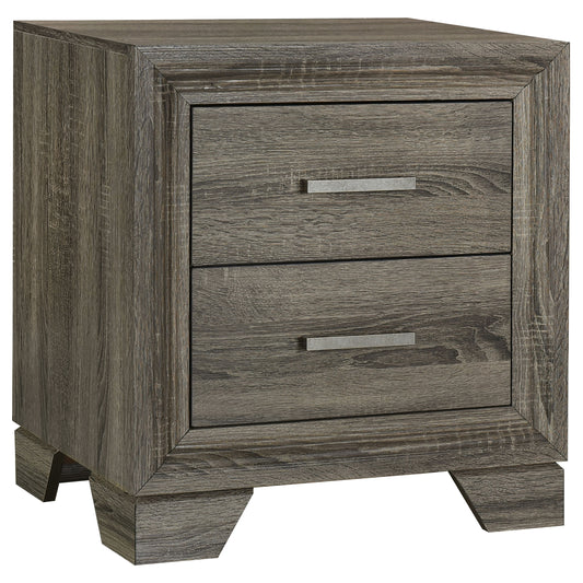Umbridge 2-drawer Nightstand Bedside Table Brown OakBrown Oak