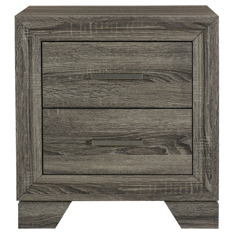 Umbridge 2-drawer Nightstand Bedside Table Brown OakBrown Oak