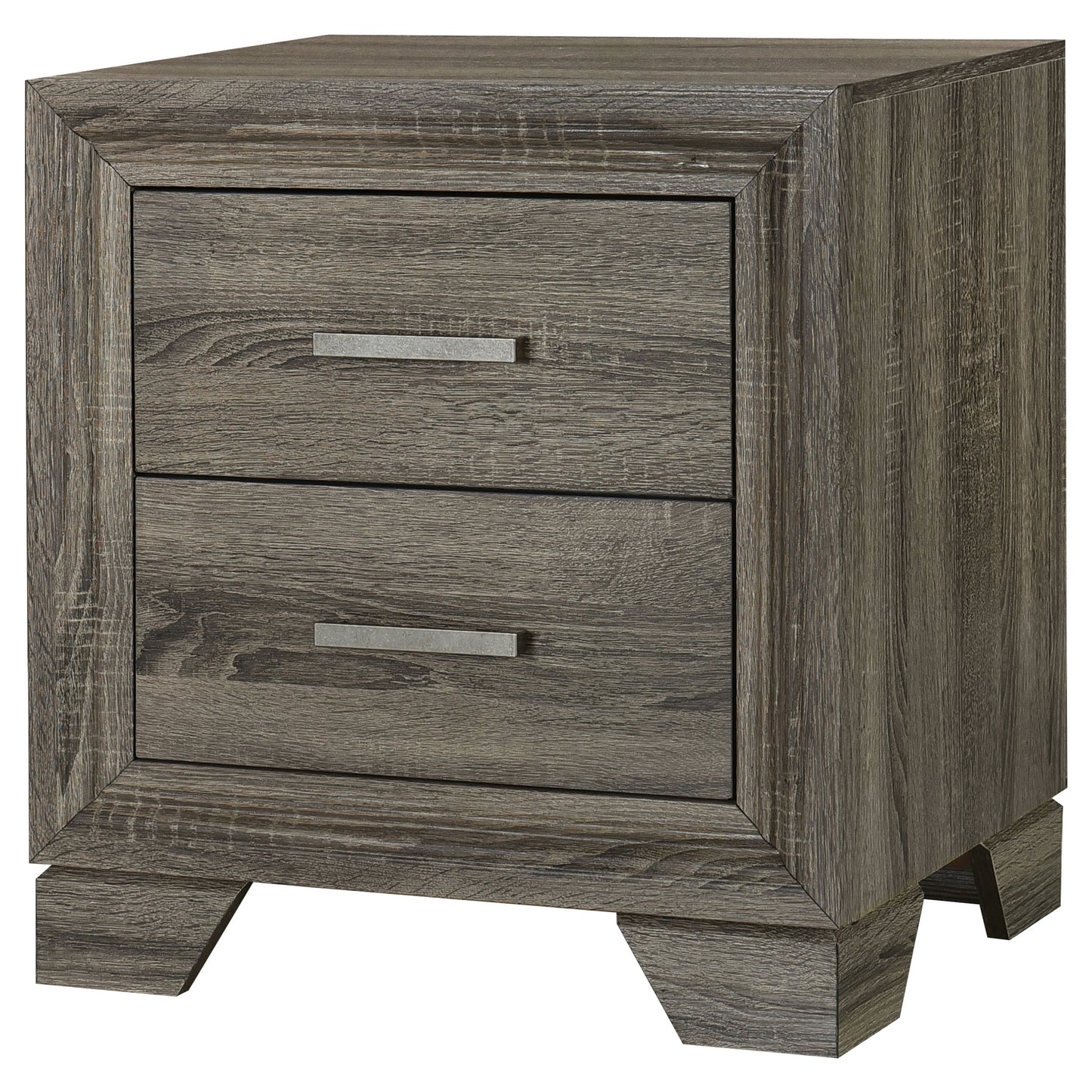 umbridge 2-drawer nightstand bedside table brown oakbrown oak