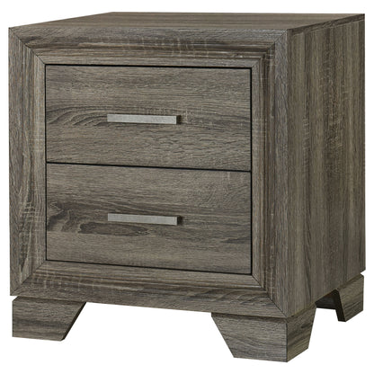 Umbridge 2-drawer Nightstand Bedside Table Brown OakBrown Oak