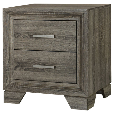 Umbridge 2-drawer Nightstand Bedside Table Brown OakBrown Oak