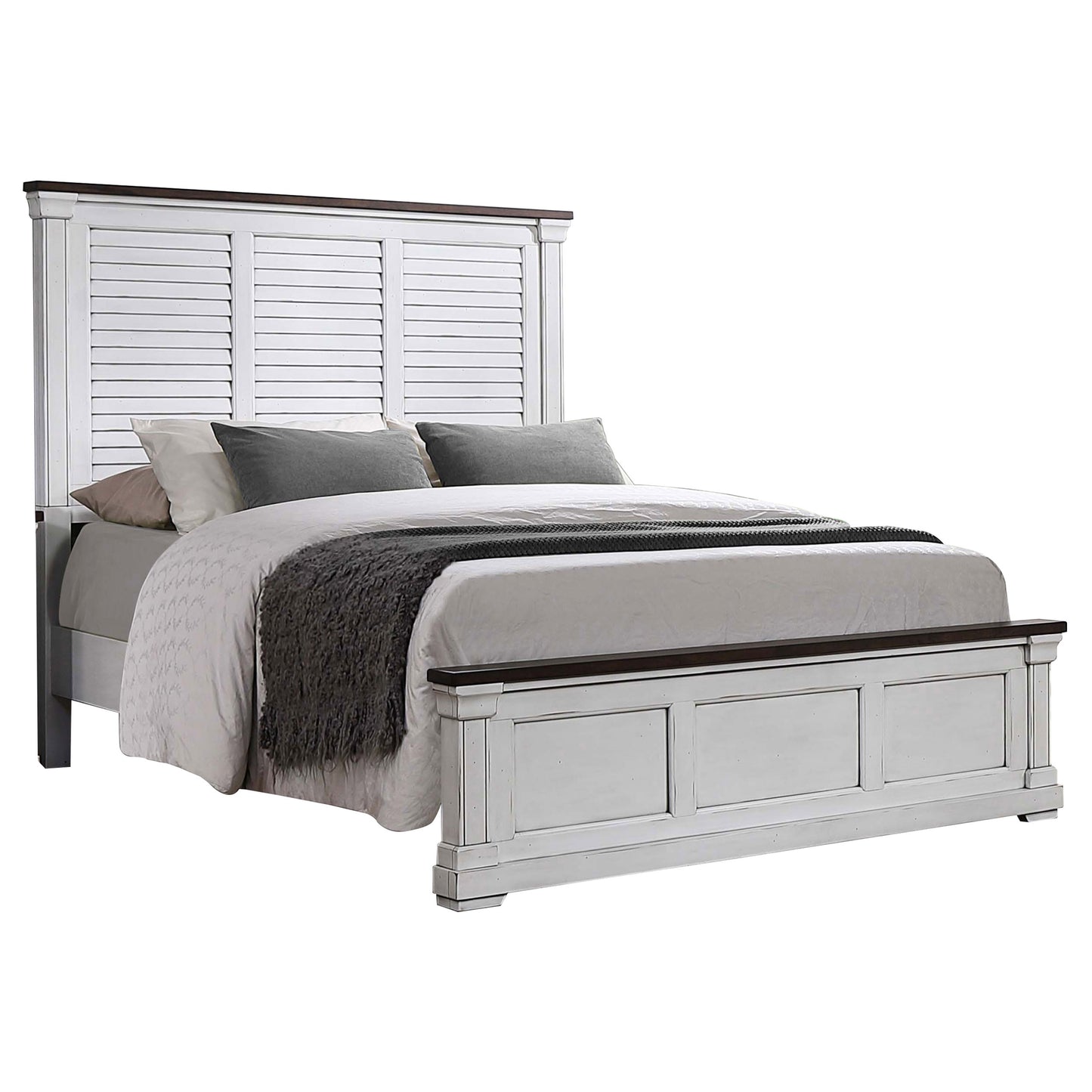 lindley 5-piece eastern king bedroom set distressed whitedistressed white
