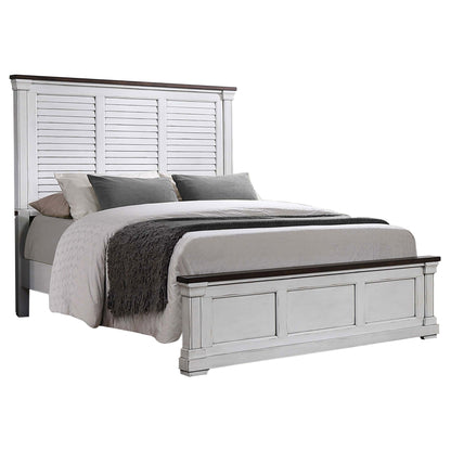 Lindley 5-piece Eastern King Bedroom Set Distressed WhiteDistressed White