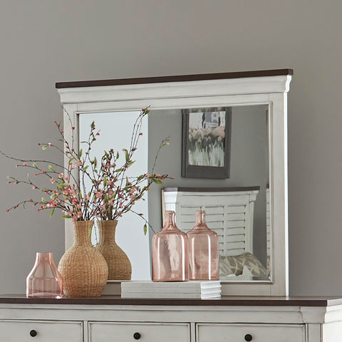 Lindley Dresser Mirror Distressed WhiteDistressed White