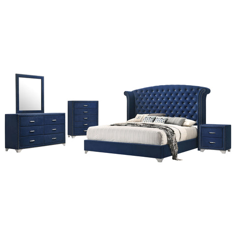 Aiko 5-piece Eastern King Bedroom Set Pacific BluePacific Blue