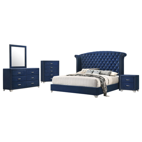Aiko 5-piece Queen Bedroom Set Pacific BluePacific Blue