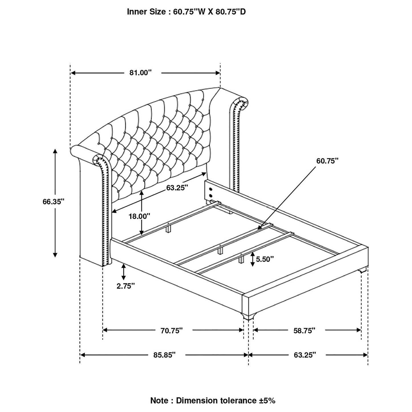 queen bed