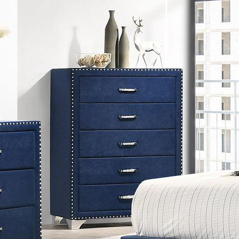 Aiko 5-drawer Bedroom Chest Pacific BluePacific Blue