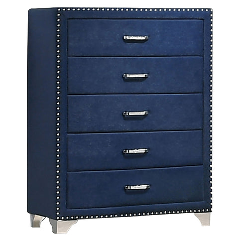 Aiko 5-drawer Bedroom Chest Pacific BluePacific Blue