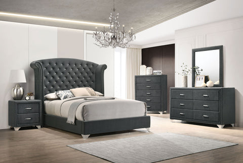 Aiko 5-piece California King Bedroom Set GreyGrey