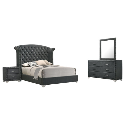 Aiko 4-piece Queen Bedroom Set GreyGrey