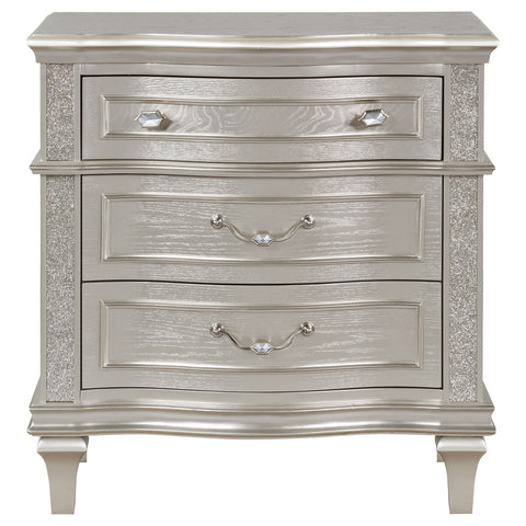 Keiran 3-drawer Nightstand Silver OakSilver Oak