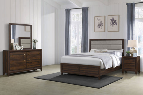 Talei 4-piece Eastern King Bedroom Set WalnutWalnut