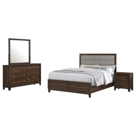 Talei 4-piece Eastern King Bedroom Set WalnutWalnut