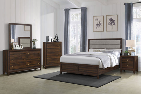 Talei 5-piece Eastern King Bedroom Set WalnutWalnut