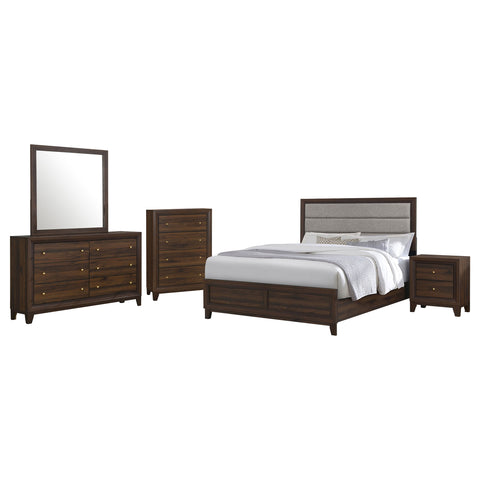 Talei 5-piece Eastern King Bedroom Set WalnutWalnut