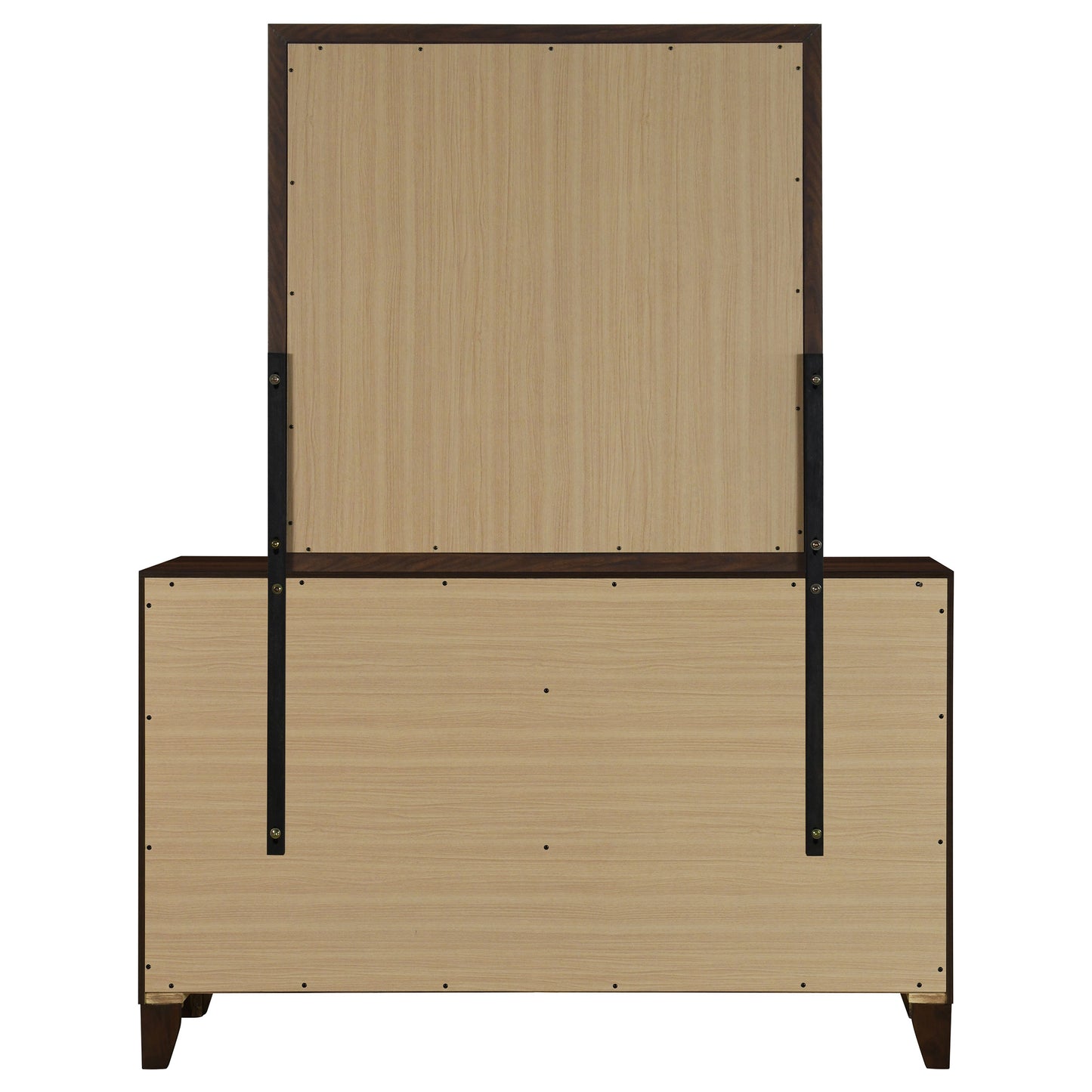 talei 6-drawer dresser and mirror walnutwalnut