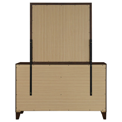 Talei 6-drawer Dresser and Mirror WalnutWalnut