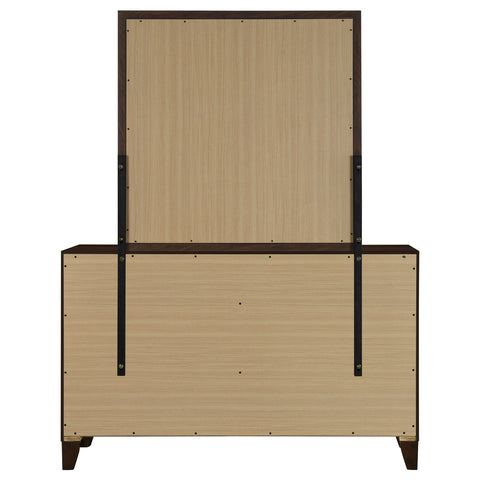 Talei 6-drawer Dresser and Mirror WalnutWalnut