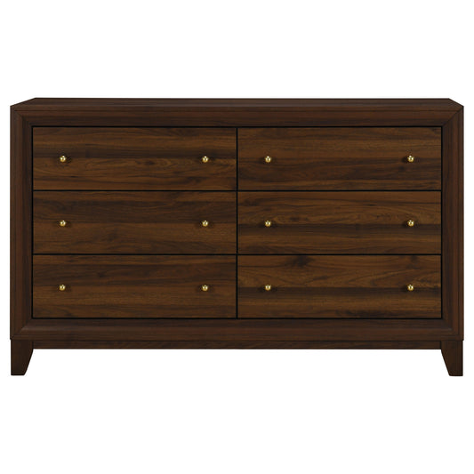 Talei 6-drawer Dresser Cabinet WalnutWalnut