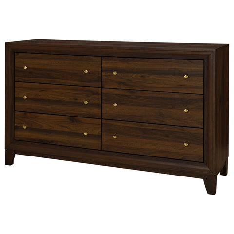 Talei 6-drawer Dresser Cabinet WalnutWalnut
