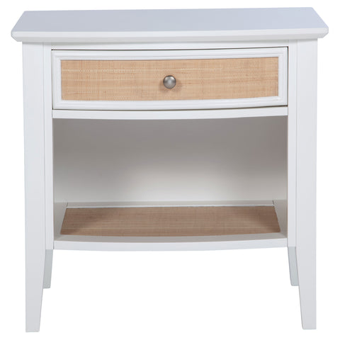 Allora 1-drawer Nightstand Bedside Table WhiteWhite