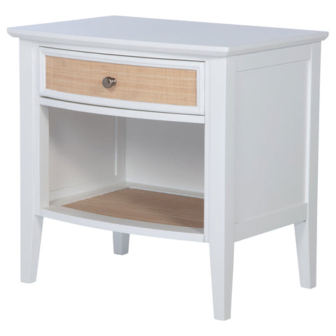Allora 1-drawer Nightstand Bedside Table WhiteWhite