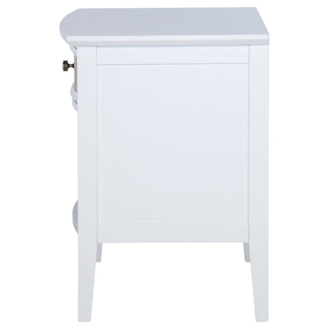 Allora 1-drawer Nightstand Bedside Table WhiteWhite